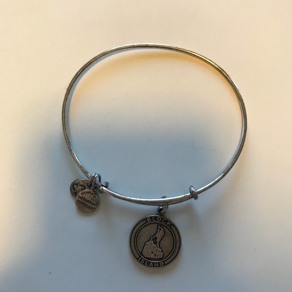 Authentic Alex and Ani silver Block Island bangle